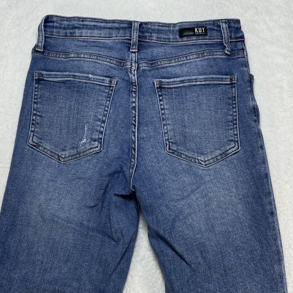 Kut From The Kloth Jeans Womens Size 4 Blue Pattie Straight Leg High Rise 27x26 - Picture 4 of 12